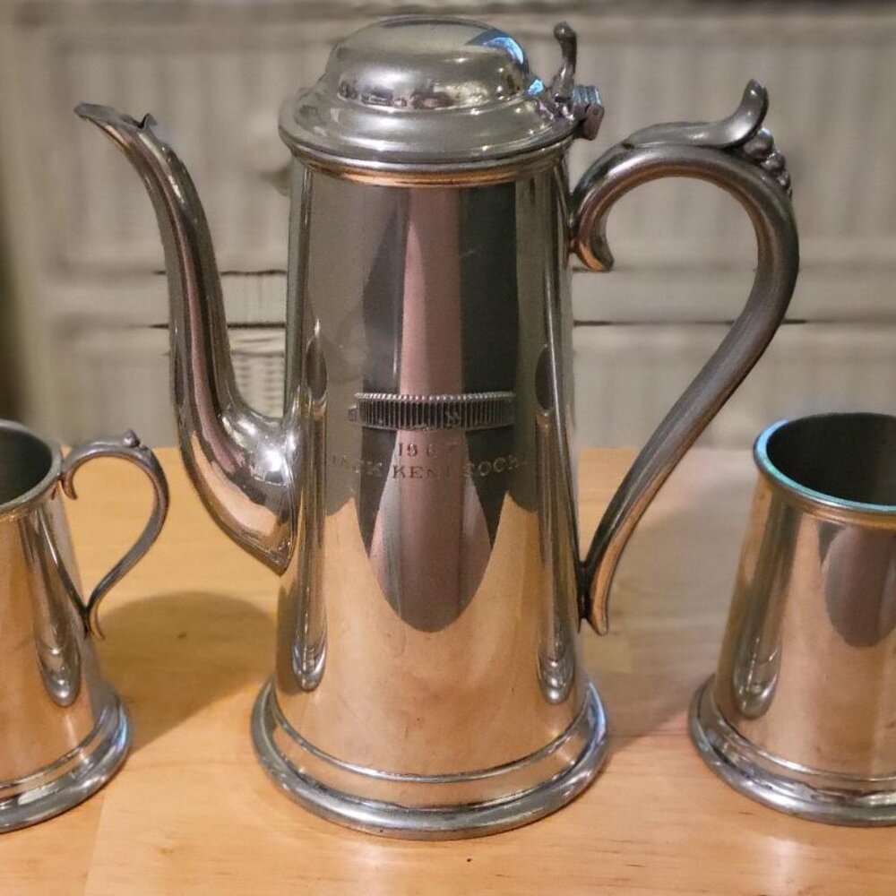 Jack Kent Cooke Pewter Coffee Set